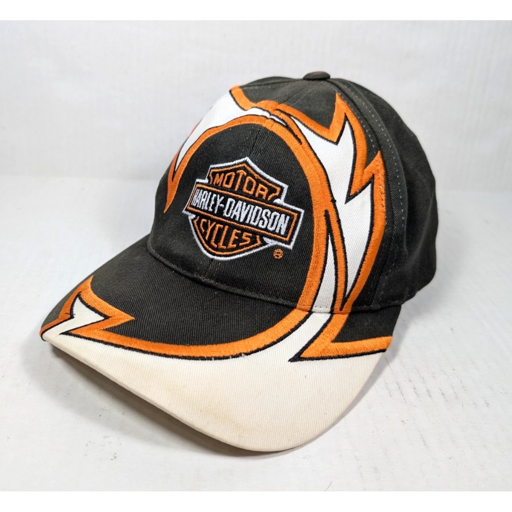 Vintage Y2K Harley Davidson Hat Strapback‎ American Needle Jagged Edge Shockwave